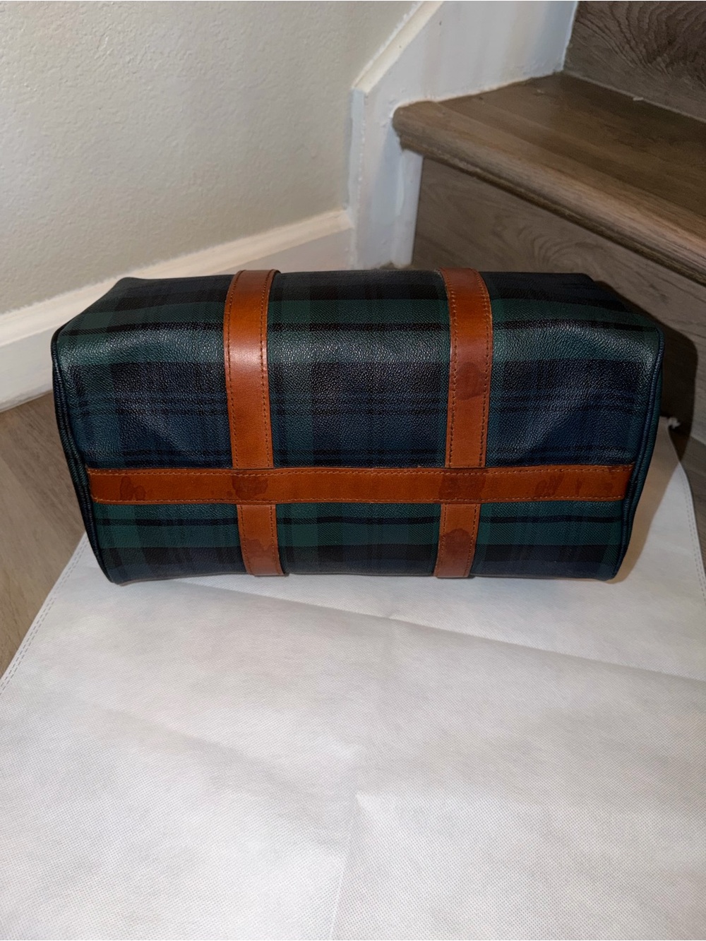 Vintage Polo Ralph Lauren Blackwatch Plaid Boston Bag - Picture 8 of 16